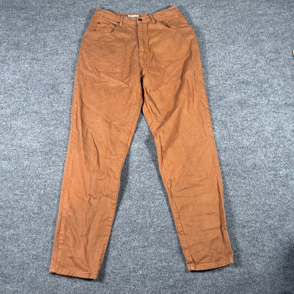 Beverly Hills Jeans Womens Size 13 Orange High Waisted Straight Leg Distressed